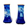 Pair of Royal Doulton Seriesware Blue Children Vases