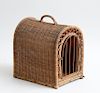 WICKER-BOUND ARCHED DOG CARRIER