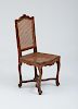 RÉGENCE CARVED BEECHWOOD AND CANED SIDE CHAIR