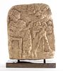 Ancient Hittite Limestone Round-Topped Stela