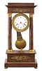 Hunziker French Empire Mahogany Portico Clock