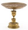 Neoclassical Style Mixed Metal Relief Tazza