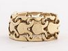 Vintage 14K Yellow Gold Wide Link Band Ring