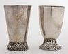 Judaica Sterling Silver Kiddush Cups, Pair