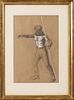 Edouard John E. Ravel "Figure of a Hunter" Chalk