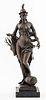 Patinated Bronze Statue Of A Huntress