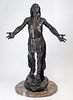 Charles H. Humphriss Native American Bronze Sculpt