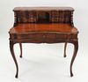 Fancy French Carved Wood Ladies Desk