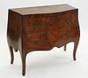French Burl Wood Two Drawer Bombay Chest