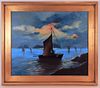 Ron G. Dabelle Maritime Harbor Painting