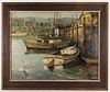 J. A. Stone Impressionist Harbor Painting