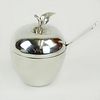 Tiffany & Co. Sterling Silver Apple-form Condiment Jar With Spoon.
