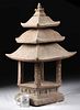 Impressive 12th C. Majapahit Pottery Statue of a Pagoda