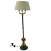 Modern Bouillotte Empire Style Brass and Bronze Floor Lamp.