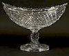 Waterford Crystal Boat Shape Centerpiece. Etched Signature to base.