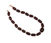 A single row cherry coloured Bakelite bead necklace,