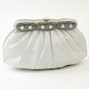 Judith Leiber Snakeskin Clutch with 'Jeweled' Clasp.