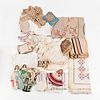 Group of Lithographed Paper Dolls and Victorian Linens