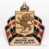 Painted British War Relief Society Sign