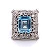 1950'S Aquamarine And Diamond Ring