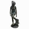 Large Bronze Sculpture, Woman Getting Water