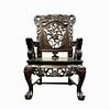 Chinese Carved Dragon Throne Chair
