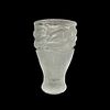 Lalique Frosted Crystal "Dolphins" Vase