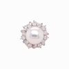 Mikimoto Ring Platinum Marquise Diamond