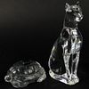 Lot of Two (2) Baccarat Crystal Figurines.