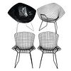 2 Bertoia Side Chairs & 2 Diamond Chairs