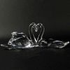 Baccarat Crystal Two Swan Heart Figurine.