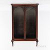Victorian Walnut Hanging Wall Cabinet, America, 19th century, carved scrolls and finials at either side, four shelves included, ht. 61,