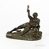 After Jean-Pierre Cortot (French, 1787-1843)  Le Soldat de Marathon, the bronze figure of Pheidippides cast nude on the...
