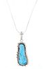 Navajo Sam Yellowhair Silver Turquoise Necklace