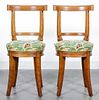 * A Pair of Directoire Style Side Chairs Height 31 1/4 inches.