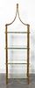 * A Brass Four-Tier Etagere Height 62 1/4 inches.