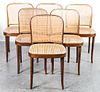* A Set of Six Italian Bentwood Side Chairs Height 32 inches.