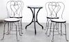 * A Wirework Cafe Set Height of chairs 34 inches.