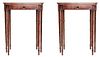 * A Set of Four Regency Style Mahogany Nesting Tables Height of tallest 24 inches.
