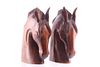 Pair Of Art Deco Style Carved Wood Horse Heads