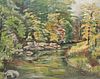 Sara Julia Newlin MacGregor (19/20th century) Painting River Landscape c1900