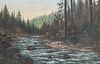 R.E. Griffith Sierra River Painting 1921