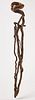 Early Folk Art Root Snake Walking Stick