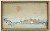 Ellis Island Watercolor 1892