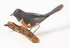 Painted Carved Wood Songbird
