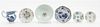 * Six Chinese Export Porcelain Articles Diameter of largest 6 inches.
