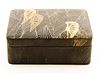 * A Japanese Lacquer Rectangular Box and Cover Height 2 x width 5 1/2 inches.