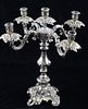 Ornate Silver Plated Five Candle Stick Holder