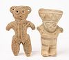 Two Pre Columbian Pottery Figures