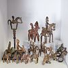 (14) West African bronze equestrian figures
